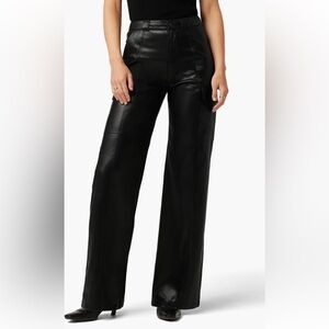 NEW Hudson Jeans High Waist Wide Leg Leather Cargo Pants